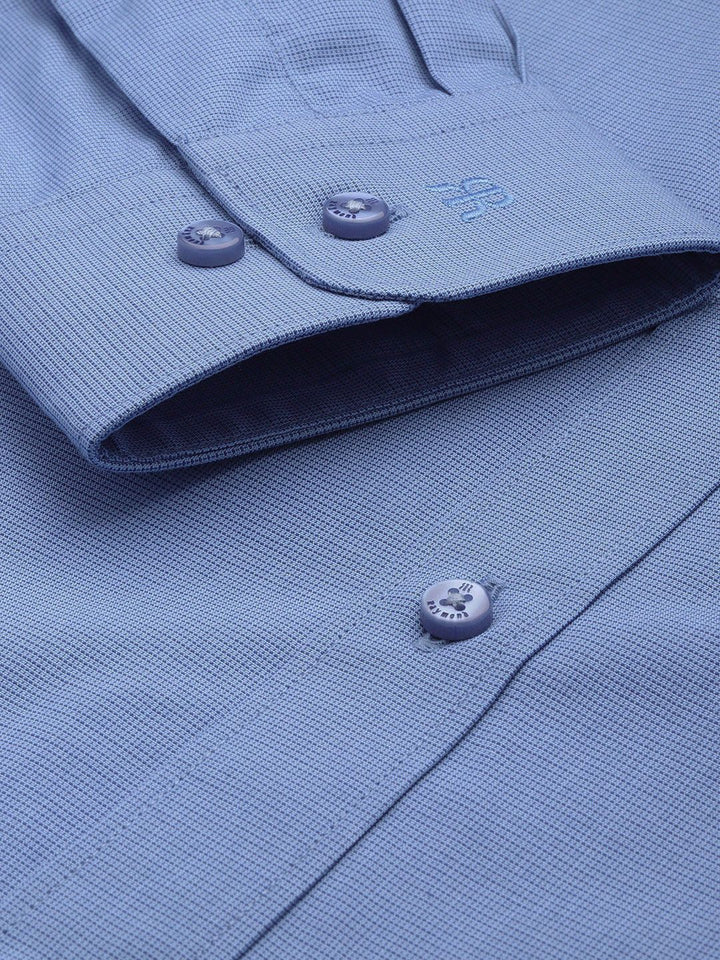 Raymond Men Pure Cotton Slim Fit Micro Checked Formal Shirt