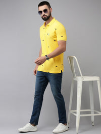 SPYKAR Pure Cotton Typography Printed Polo Collar Slim Fit Casual T-shirt