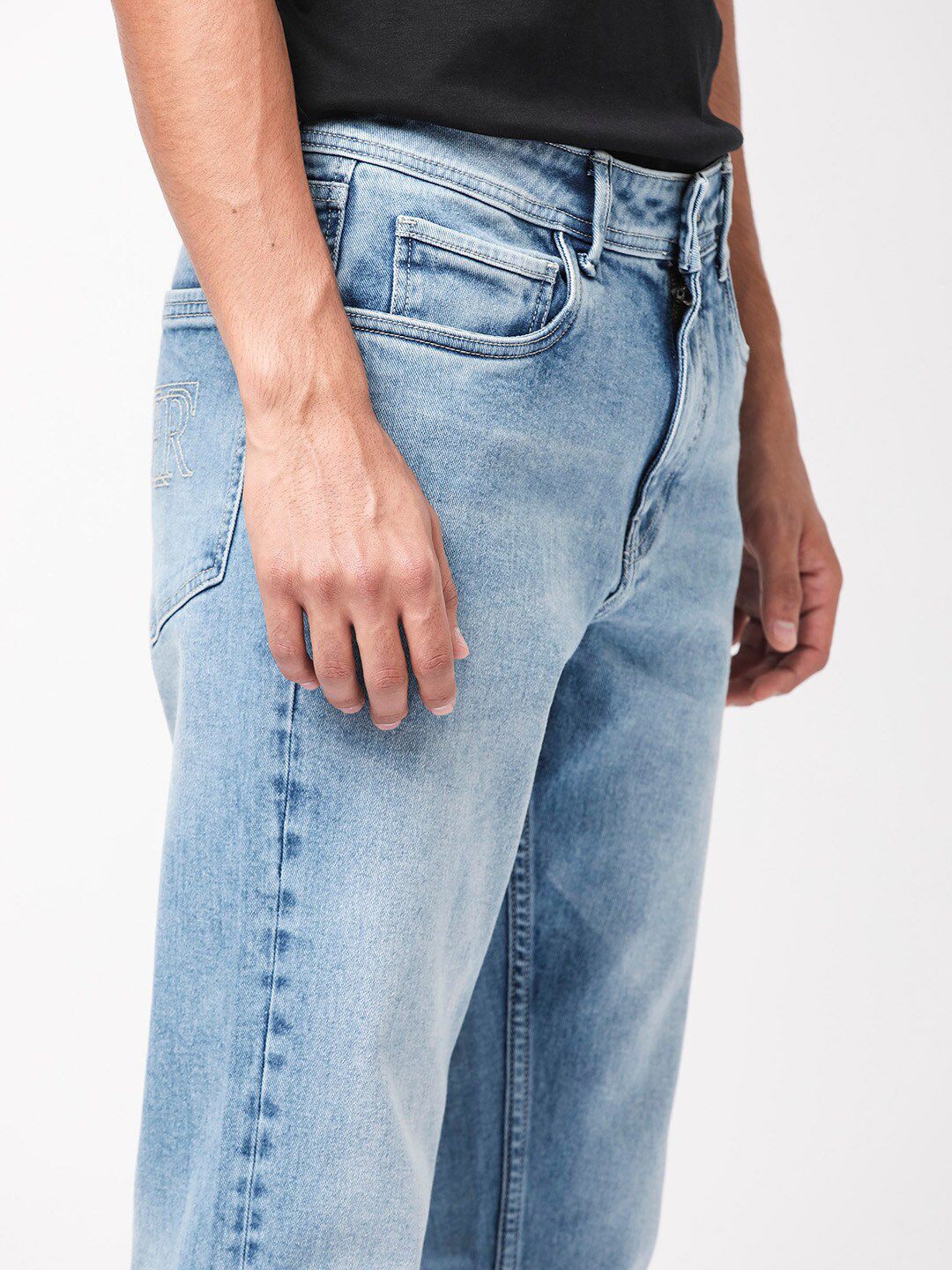 RARE RABBIT Men Polin Regular Fit Stretchable Jeans