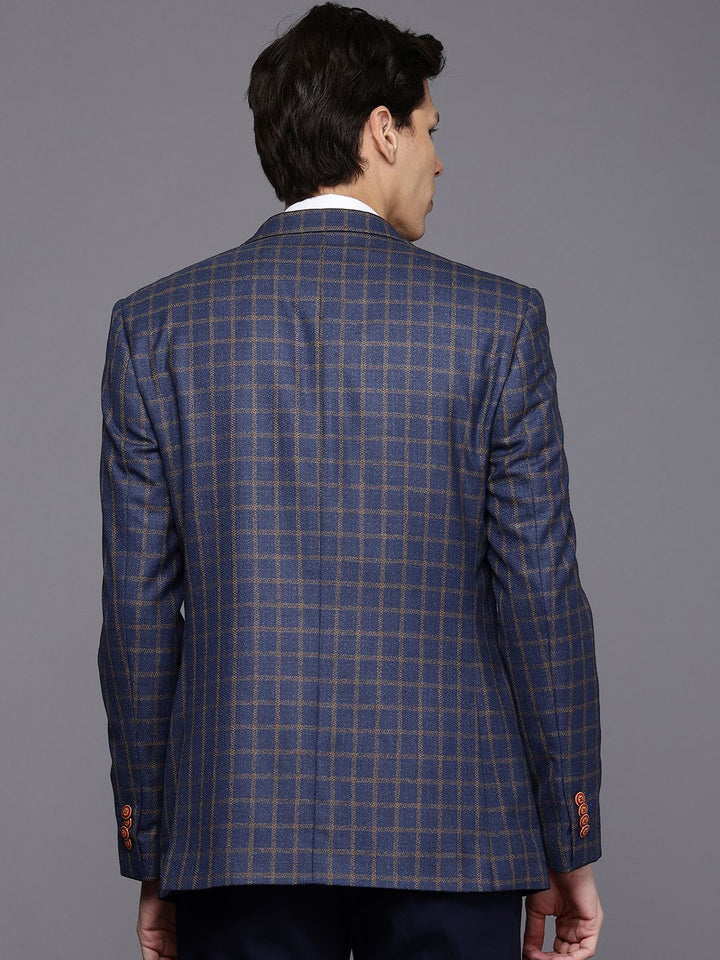 Raymond Checked Single-Breasted Contemporary Fit Formal Blazer