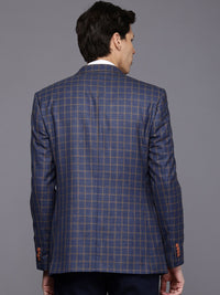 Raymond Checked Single-Breasted Contemporary Fit Formal Blazer