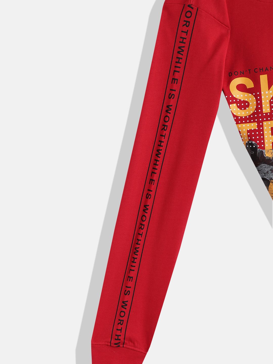 Monte Carlo Boys Cotton Graphic Printed Sweatshirt