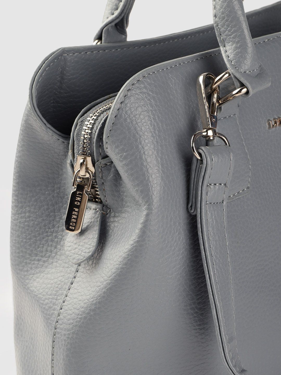 Lino Perros Blue PU Structured Handheld Bag