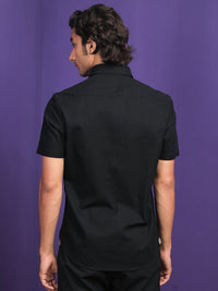 RARE RABBIT Men Darwin Slim Fit Opaque Cotton Shirt