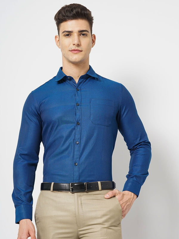 The Indian Garage Co. X Luxe Slim Fit Spread Collar Long Sleeves Formal Shirt