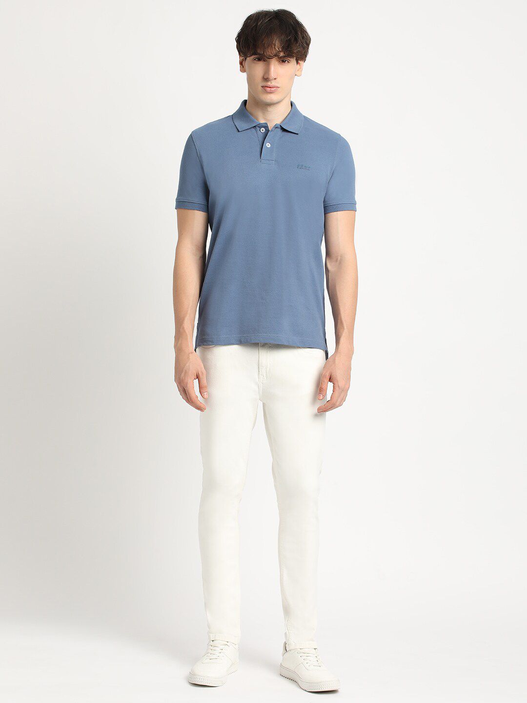 THE BEAR HOUSE Polo Collar Pure Cotton T-shirt