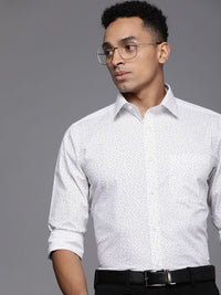 Raymond Pure Cotton Slim Fit Printed Formal Shirt