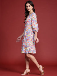 all about you  Floral Print A-line Midi Dress