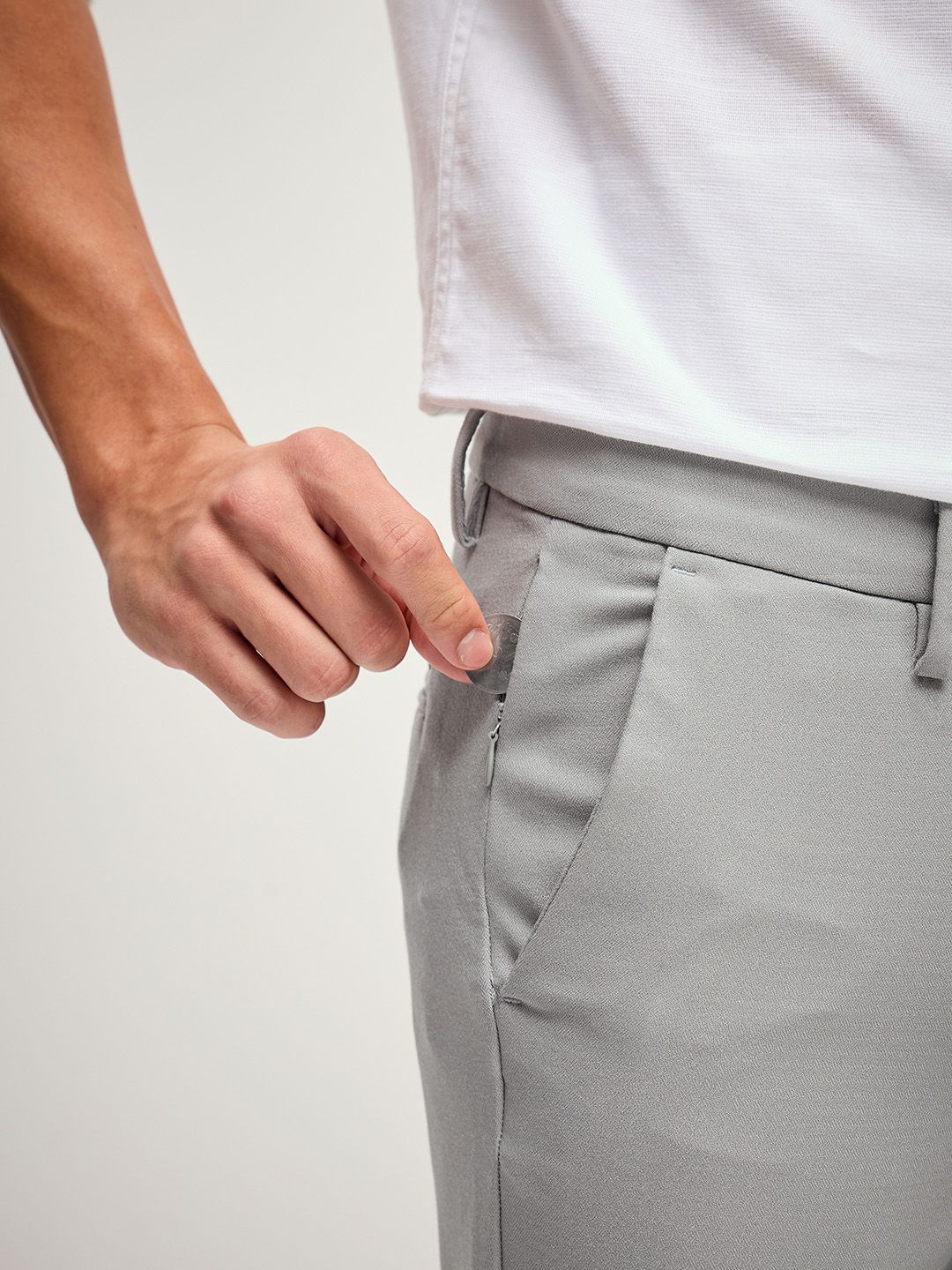 THE BEAR HOUSE Men Solid 4 Way Stretch Formal Trouser