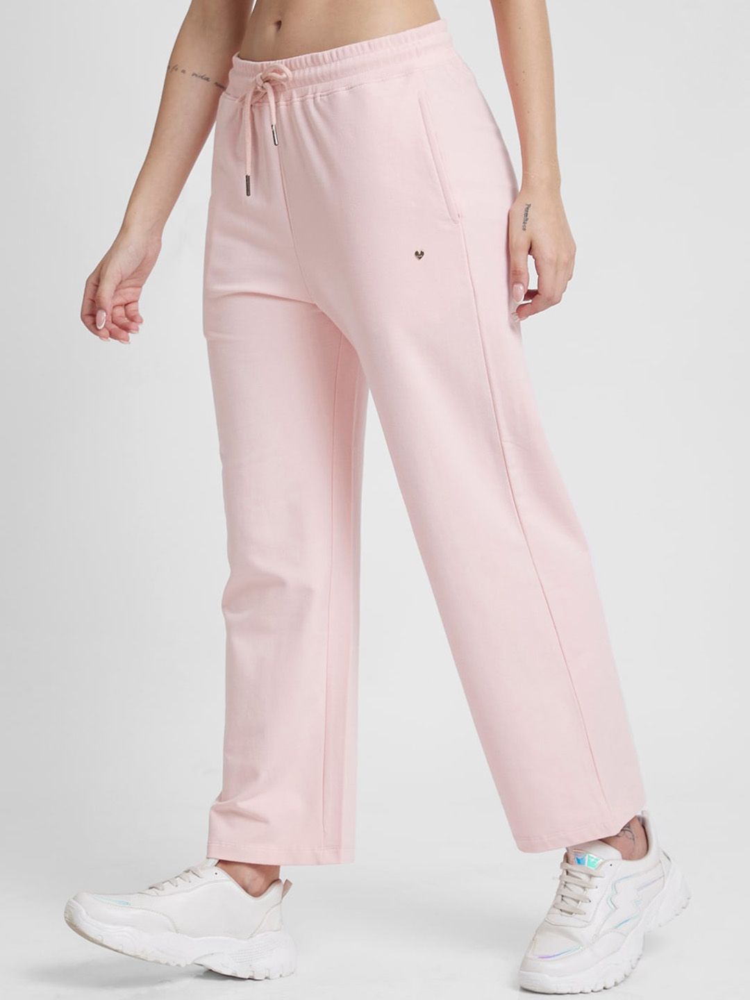 SPYKAR Straight-Fit Mid-Rise Track Pants