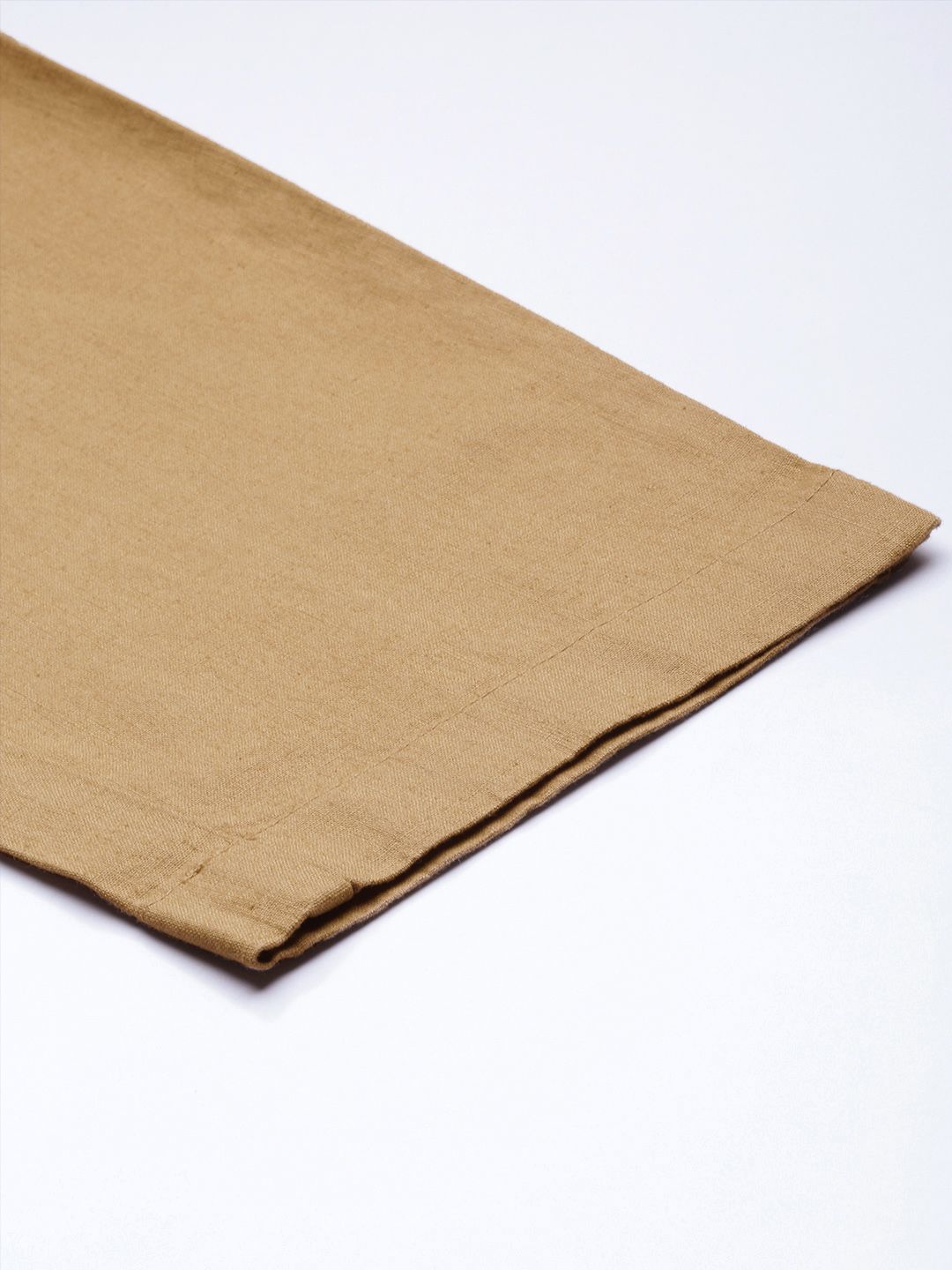 Mr Bowerbird Men Khaki Liberal Fit Cotton Linen Trousers