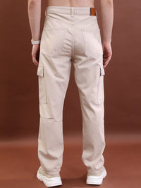 HIGHLANDER Men Khaki Relaxed Fit Clean Look Cotton Jeans