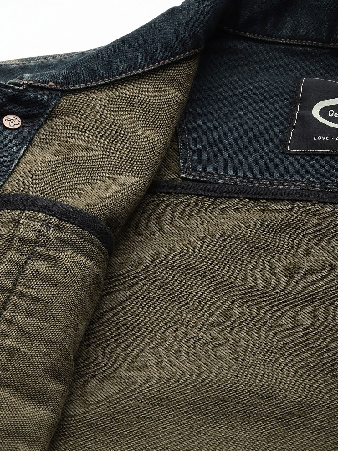 Being Human Washed Denim Jacket with Inner Pockets