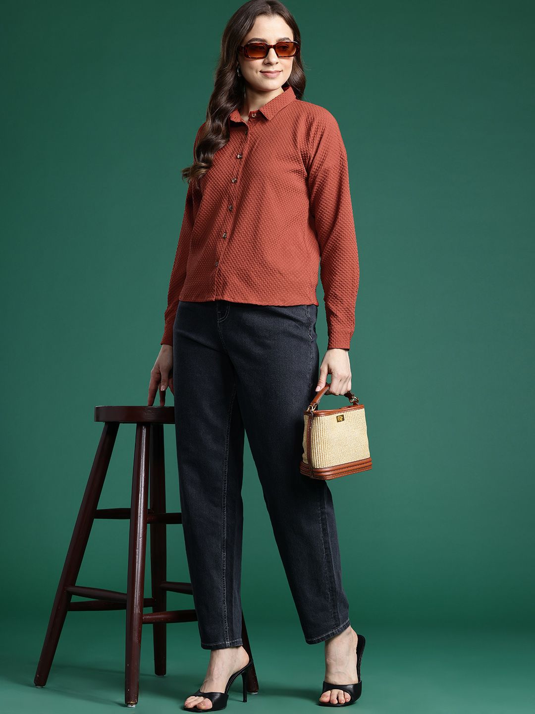 DressBerry Textured Casual Shirt