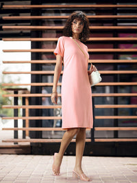 DressBerry Round Neck A-Line Dress