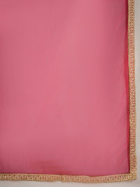 Indo Era V Neck Ethnic Motifs Embroidered Sequinned Kurta with Trouser & Dupatta