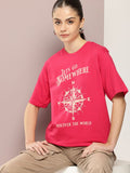 DILLINGER Women Graphic Printed Oversized T-shirt