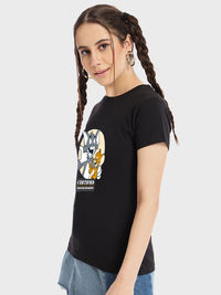 Bewakoof Humour and Comic Printed Tom & Jerry Pure Cotton T-shirt