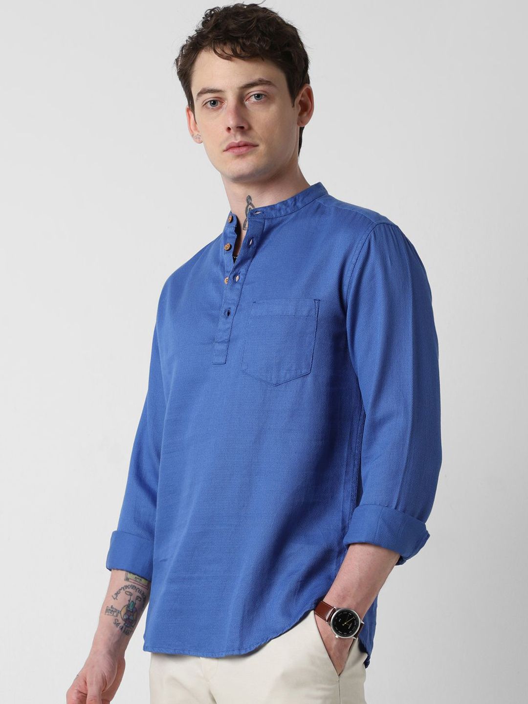 VASTRADO Men Thread Work Kurta