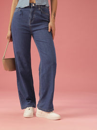 DressBerry Women Straight Fit High-Rise Light Fade Stretchable Jeans