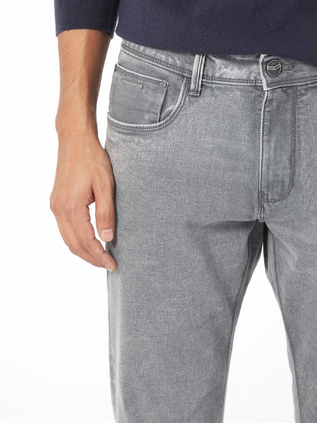 RARE RABBIT Men Nater Slim Fit Mid-Rise Cotton Stretchable Jeans