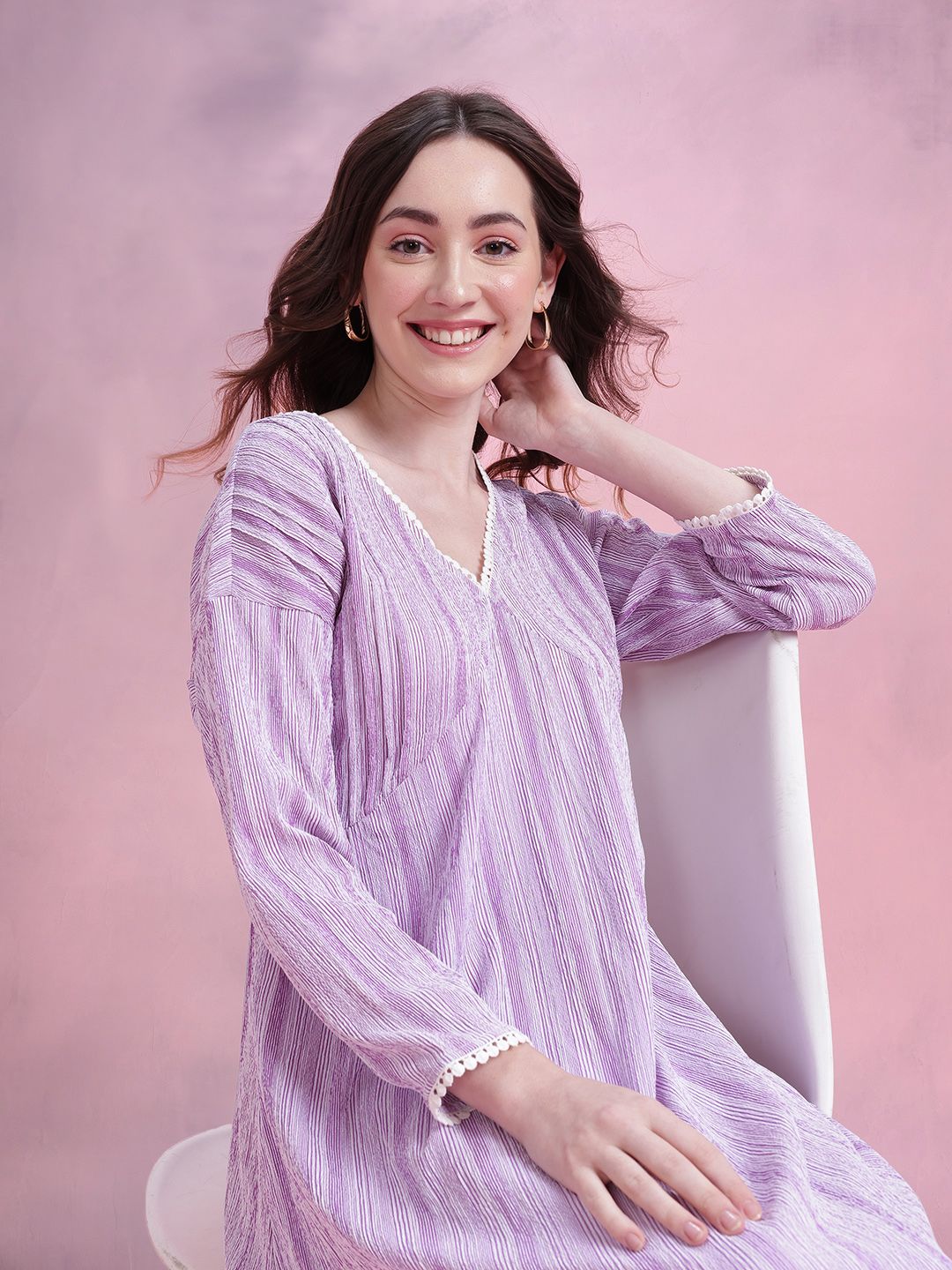 DressBerry Striped Empire Dress