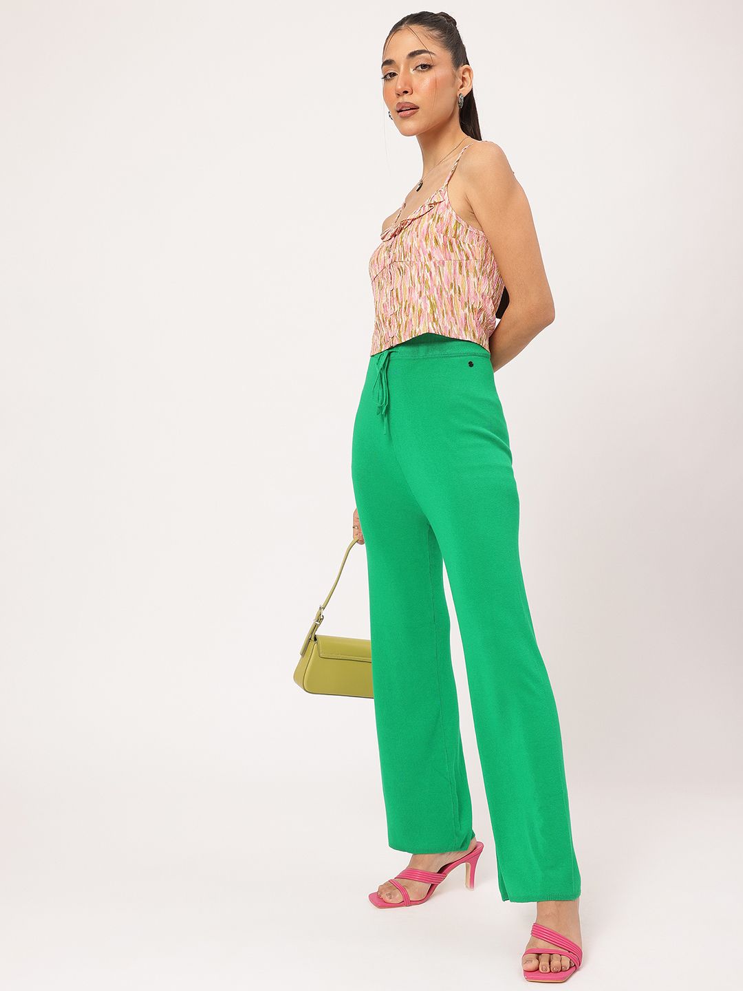 DressBerry Wildflower Fantasy Ruffles Seersucker Crop Top