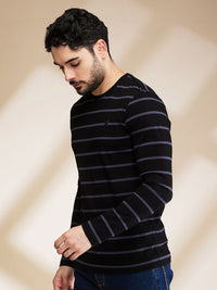 Being Human Men Striped Pockets T-shirt