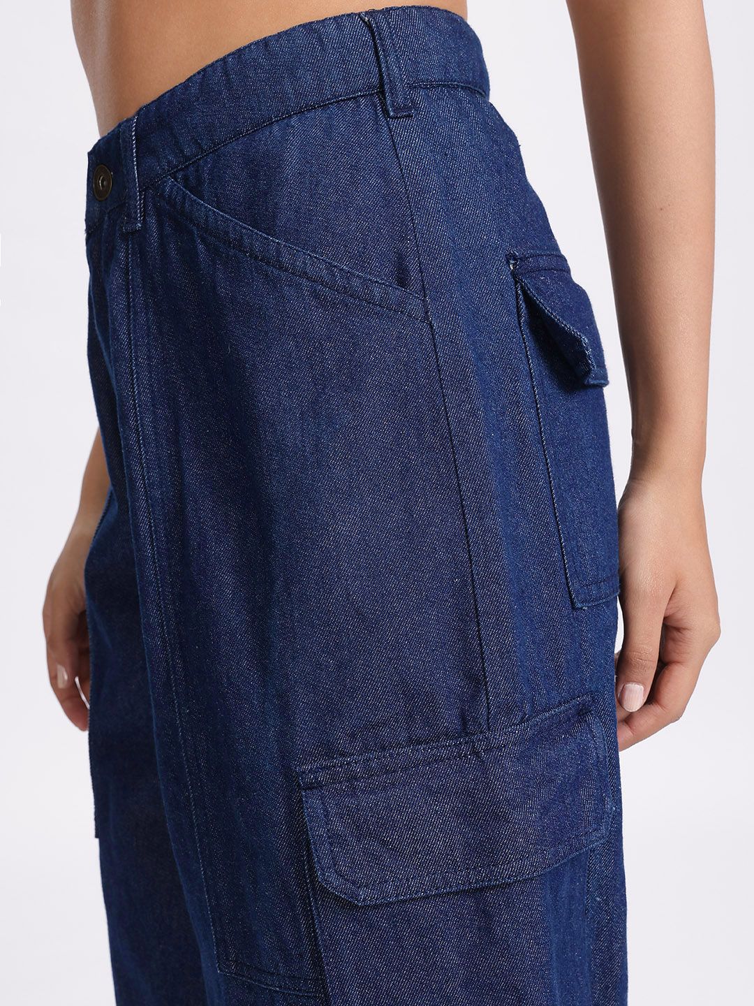 DressBerry Women Loose & Lively Cargo Style Baggy Jeans