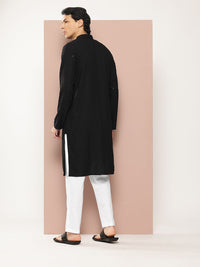 See Designs Men Embroidered Sequinned Kurta with Pyjamas