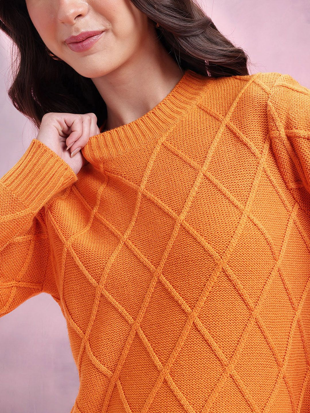 DressBerry Checked Acrylic Pullover