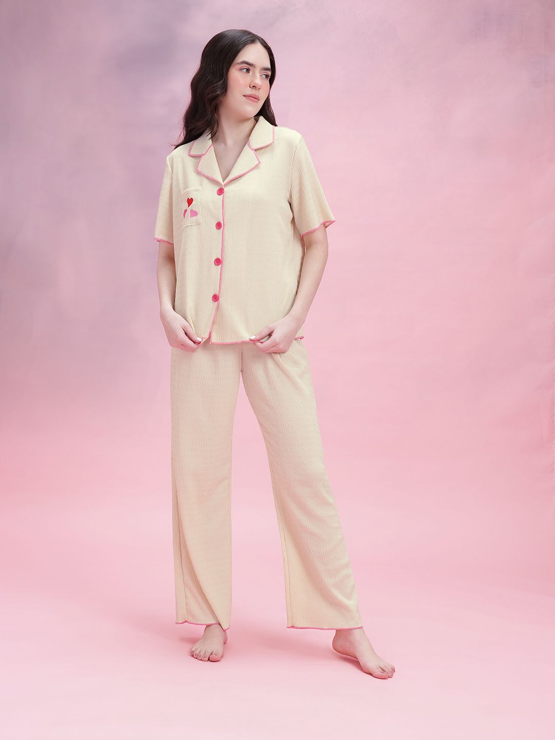 DressBerry Embroidered Pyjama Set