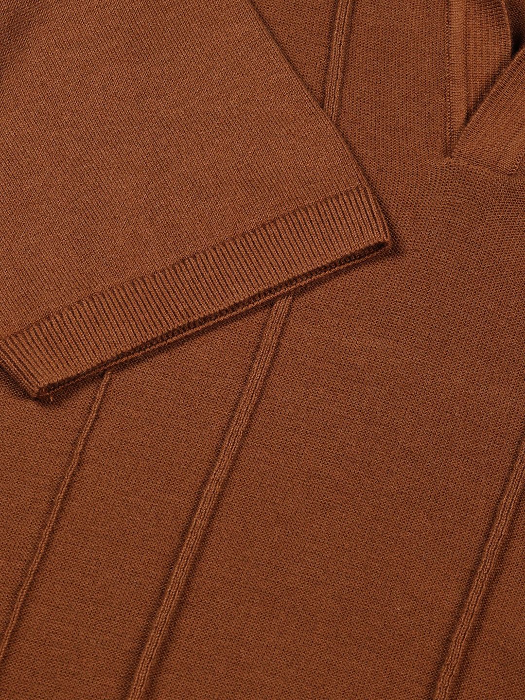 Thomas Scott Men Knit Striped Polo Collar T-shirt