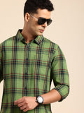 Being Human Pure Cotton Slim Fit Checked Casual Shirt