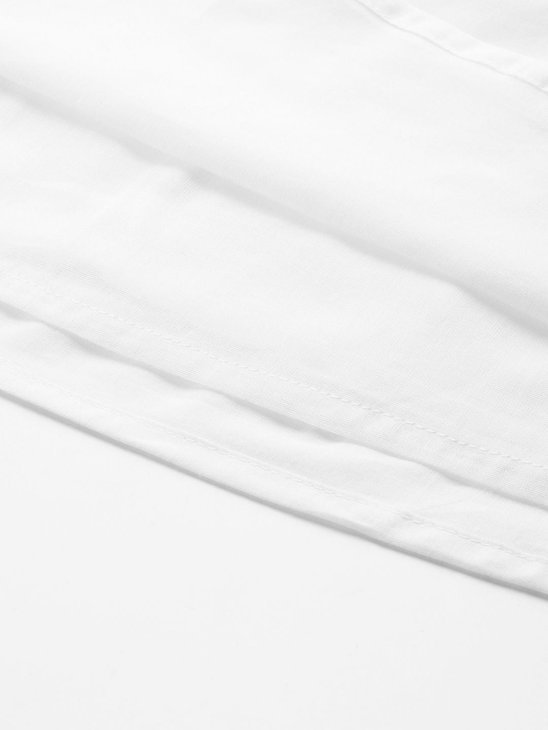 SASSAFRAS White Schiffli Embroidered Cotton A-Line Dress