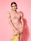 STREET 9 Pink Crepe Sheath Dress