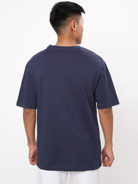 Bewakoof Men Peace Out Astronaut Graphic Print Oversized T-shirt