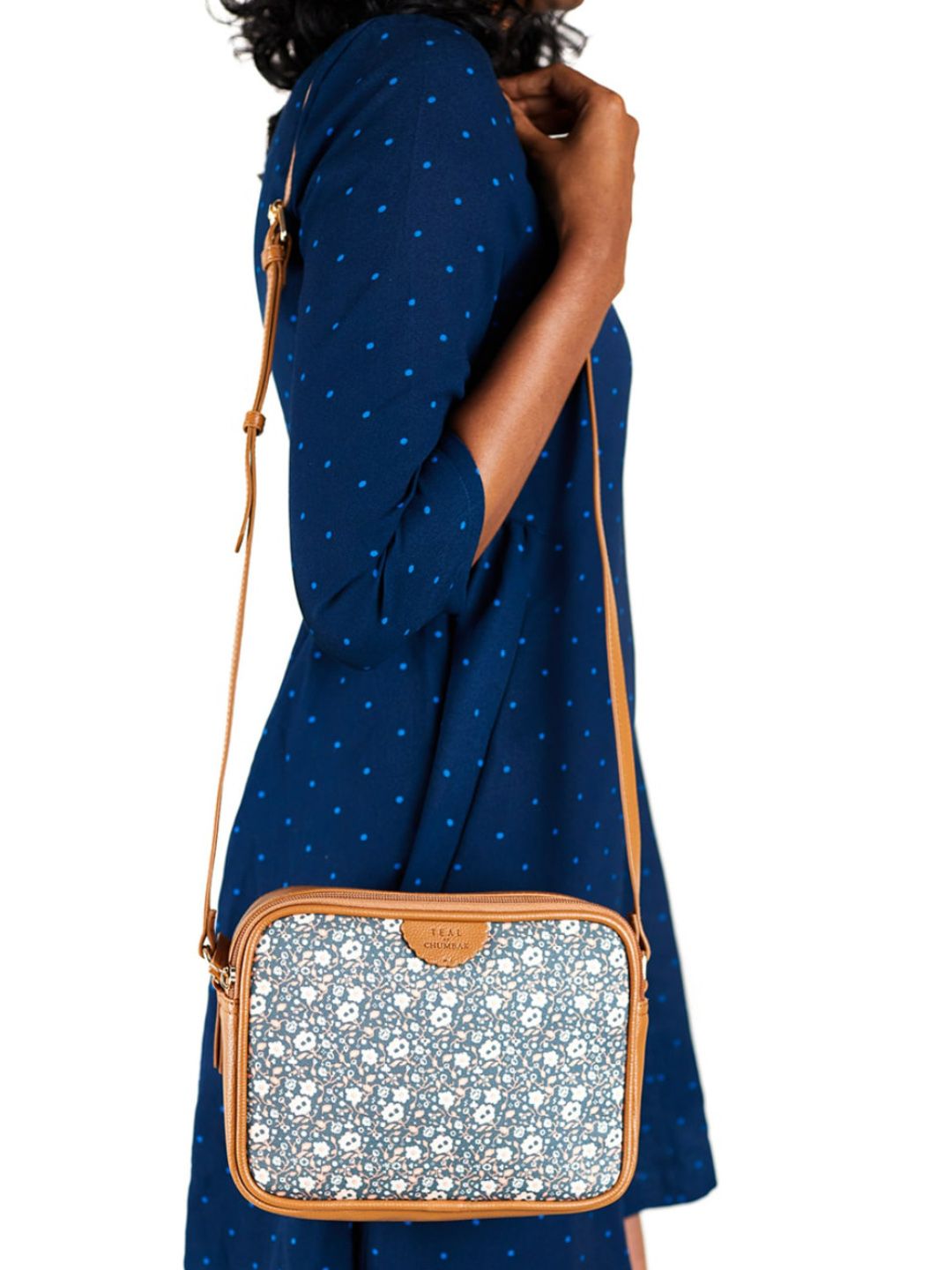 TEAL BY CHUMBAK Floral Printed Structured Sling Bag