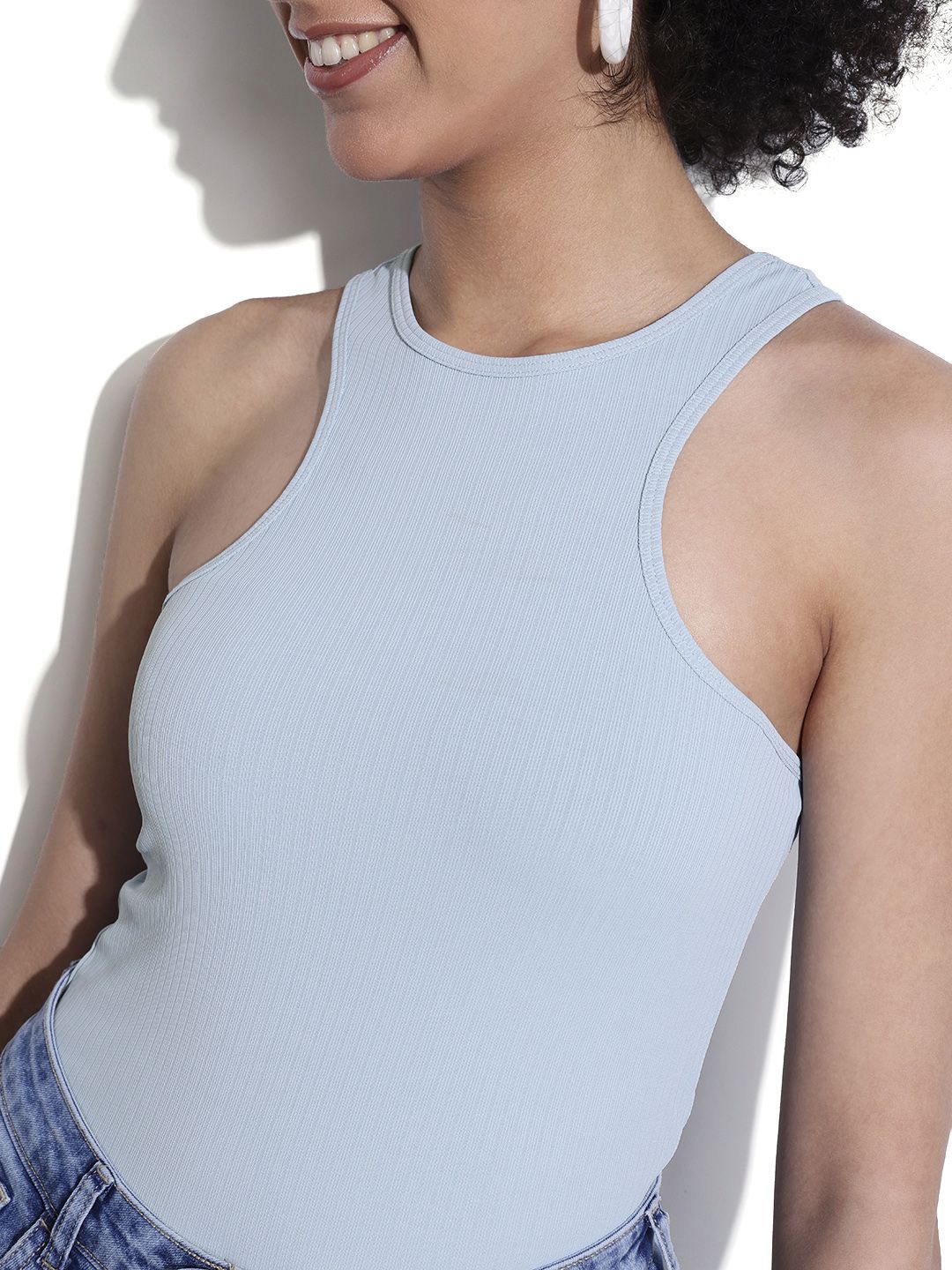 DressBerry Normcore Ribbed Racerback Tank Top