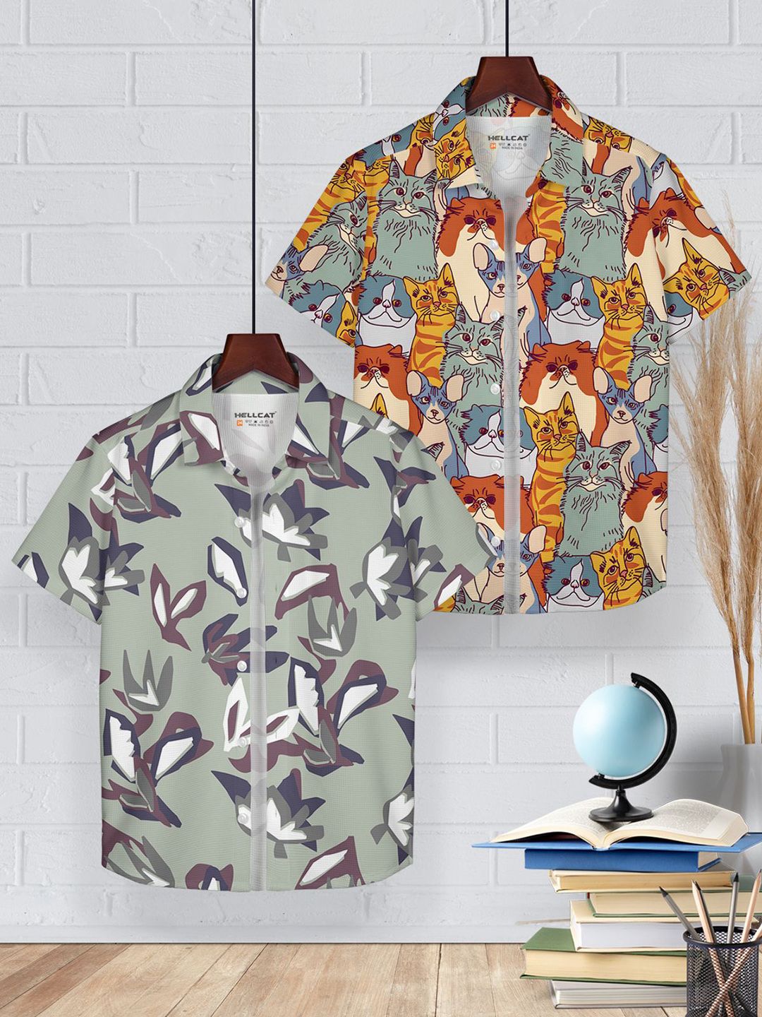 HELLCAT Boys Floral Opaque Printed Casual Shirt