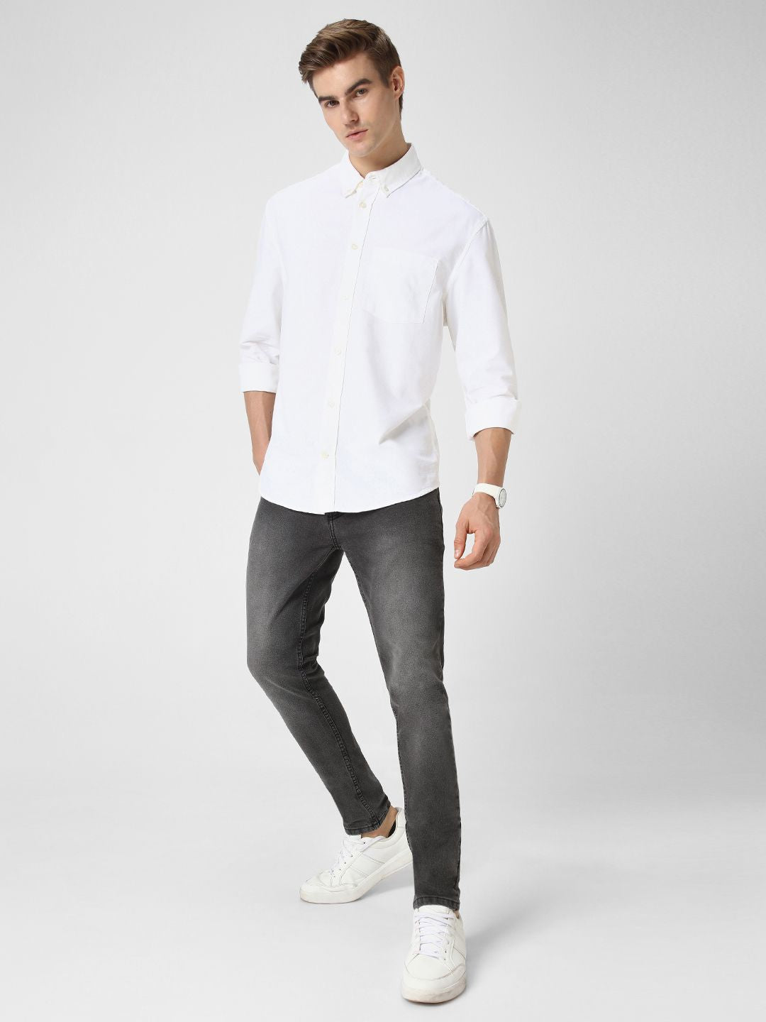 Urbano Fashion Men Slim Fit Heavy Fade Stretchable Jeans