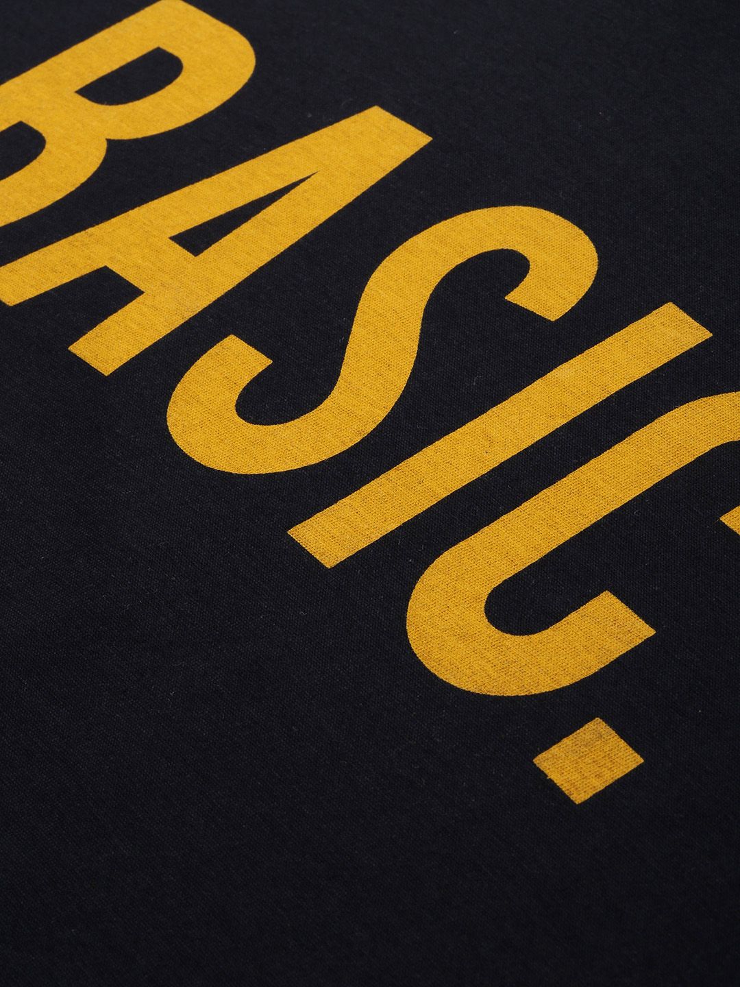 DILLINGER Women Black  Yellow  Printed Round Neck Oversized Pure Cotton T-shirt