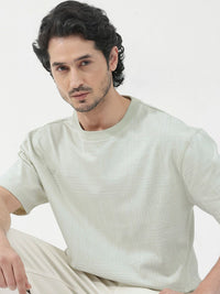 RARE RABBIT Men Hagrid Oversized Round Neck Cotton T-Shirt