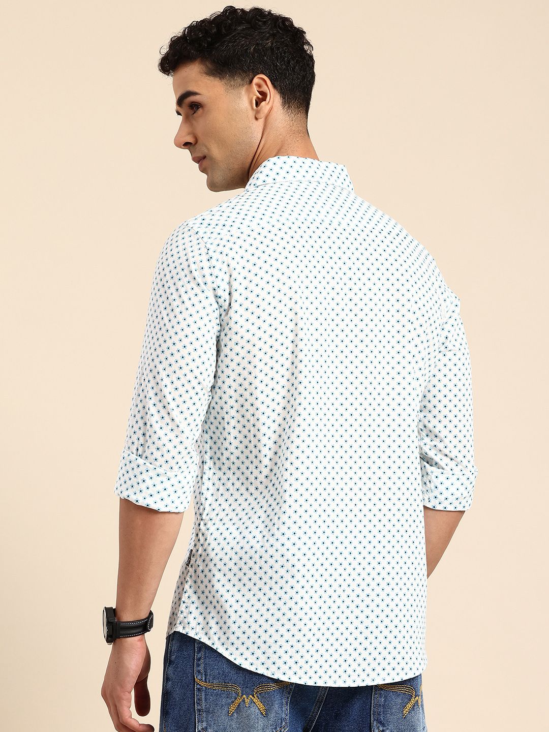 Being Human Pure Cotton Slim Fit Floral  Printed Casual Shirt