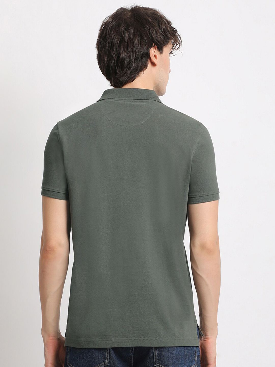 THE BEAR HOUSE Polo Collar Pure Cotton Slim Fit T-shirt