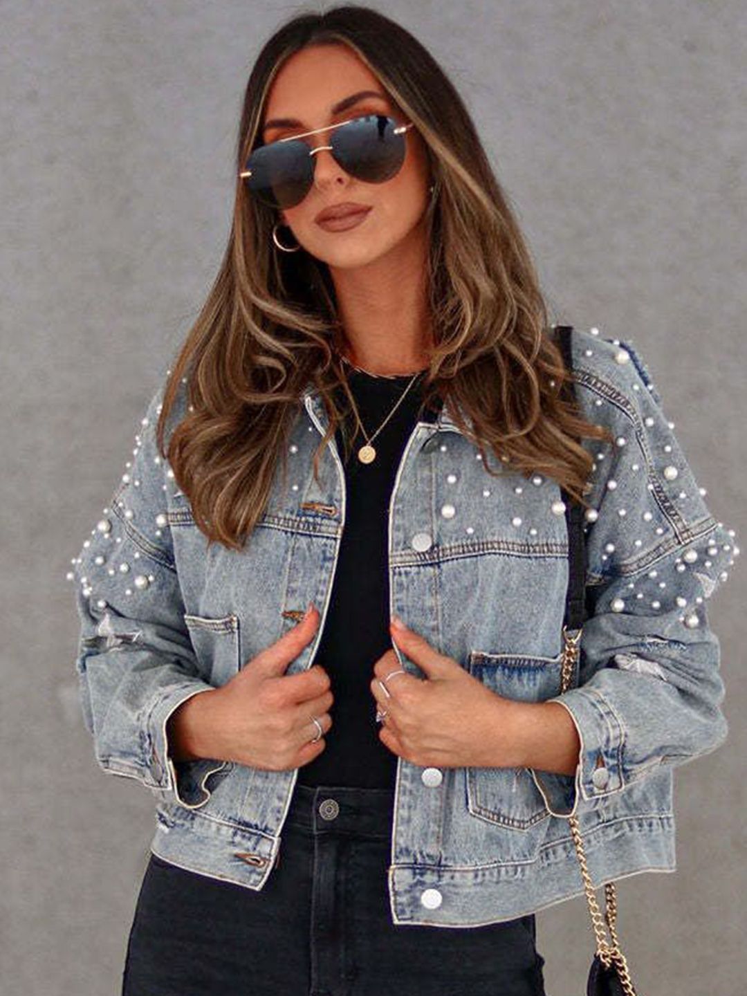 all about you Crop Denim Jacket