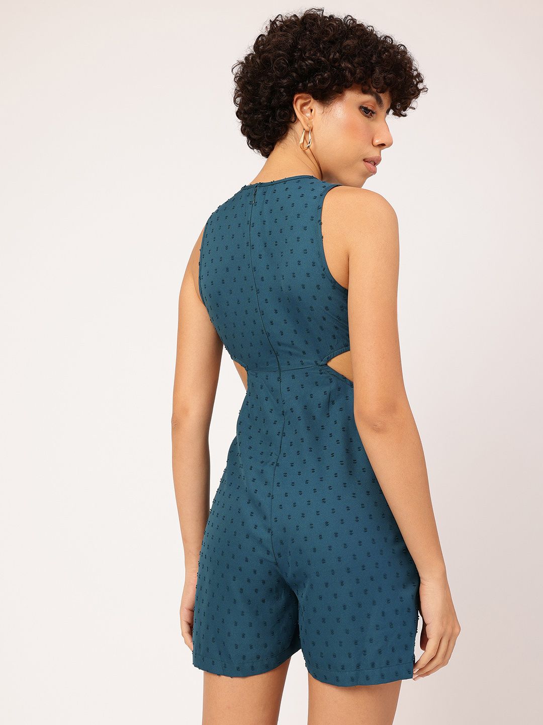 DressBerry Dobby Drama Cut-Out Chic Playsuit