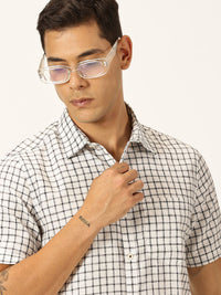 Thomas Scott Men Premium Grid Checks Casual Shirt