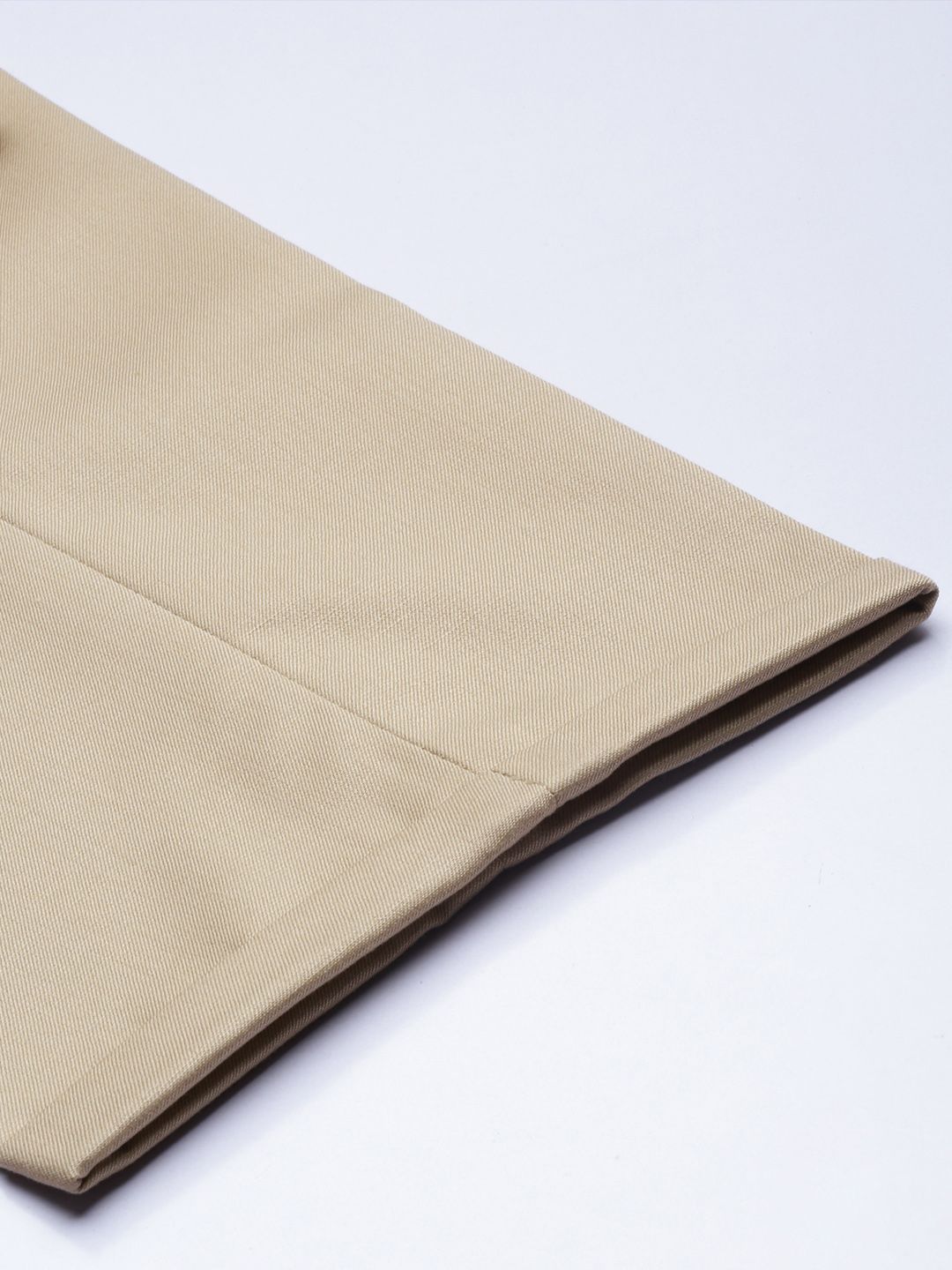 Mr Bowerbird Men Khaki Tailored Fit Pleated Trousers