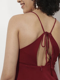 DressBerry Holiday Essentials Halter High-Tie A-Line Top